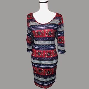 Marci colorful scoop neck dress
